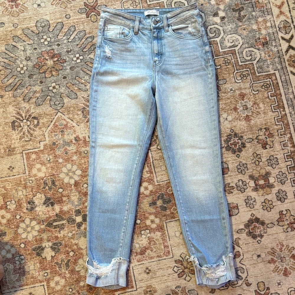 Light Blue Distressed Women's Jeans